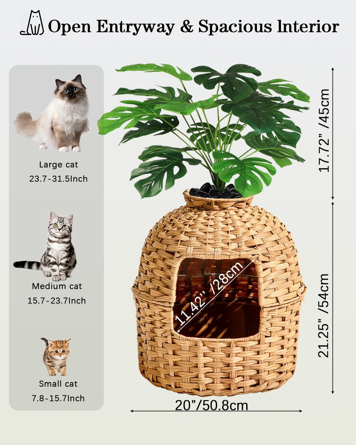setvson-cat-litter-box-plant-furniture-enclosure-rattan-pe-house-natural-decorative-planter-design-removable-top-for-easy-cleaning-includes-artificial-plants-real-stones-20-x-20-inches