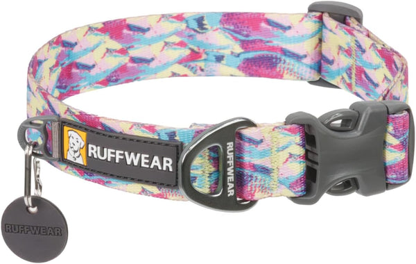 Ruffwear, Front Range Dog Collar, Adjustable Tubelok Webbing, Lightweight, Side Release Buckle, Aluminum V-Ring, Durable for Everyday Use, River Rock Green, 14"-20"13