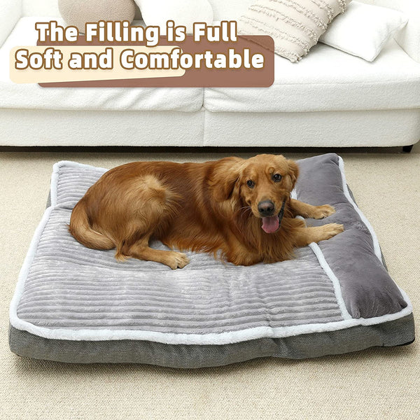 WINDRACING Large Dog Bed with Pillow for Crate Kennel, Sofa Dog Bed, Super Soft Pet Bed for Medium, Jumbo, Furniture7