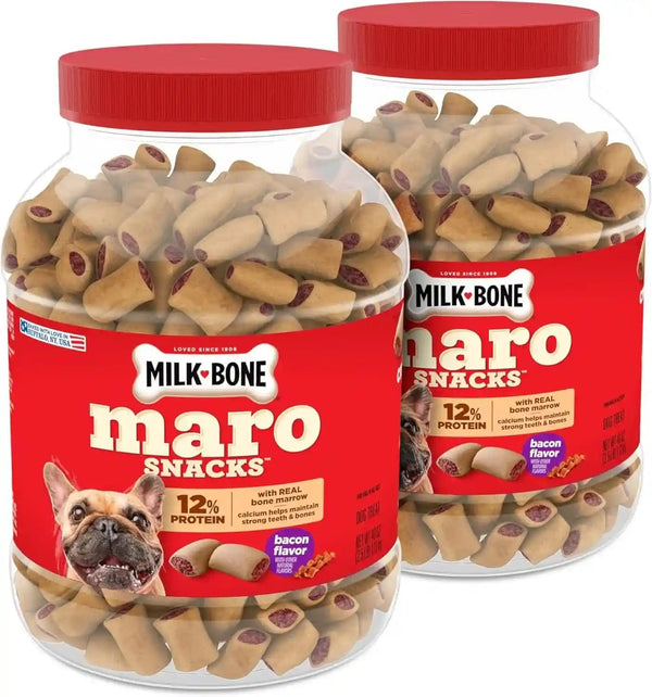 Milk-Bone Marosnacks Small Dog Treats with Real Bone Marrow, 40 Oz. Canister | Dog Treats with 12% Protein15