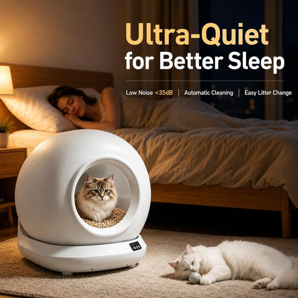 Self-Cleaning Cat Litter Box, App Control 78L Auto, Includes Step Pedal | Low 6.3" Entry, Fits Multiple Cats, Anti-Pinch Safety Sensors, No-Scoop Disposal, Weight Monitor, Free Step Pedal4