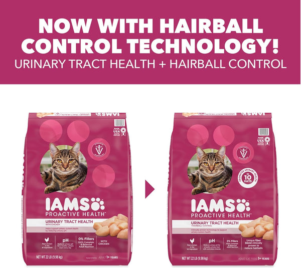 IAMS Proactive Health Urinary Tract Health Dry Cat Food, Chicken, 22 Lb | Veterinarian-Recommended, Real Chicken #1 Ingredient, Reduces Urinary Ph, Antioxidants, Antioxidants for Immune Support8
