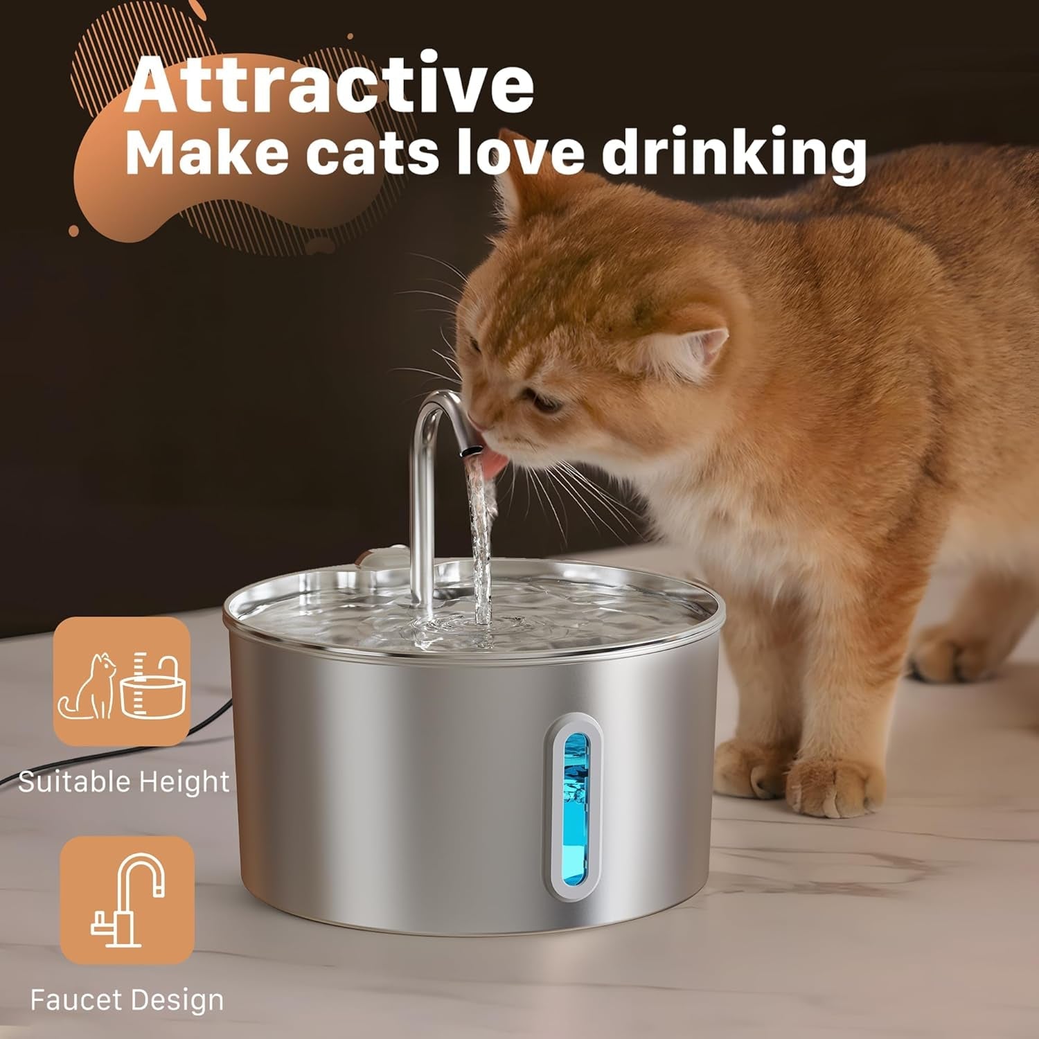 cat-water-fountain-stainless-steel-2-2-l-cat-fountain-for-drinking-automatic-pet-water-fountain-for-cats-inside-metal-cat-dog-water-dispenser-bowl-with-faucet-water-level-window-ultra-quiet-pump-automatic-metal-pet-water-fountain-for-cats-inside-cat-dog-water-dispenser-with-faucet-water-level-window-ultra-quiet-pump
