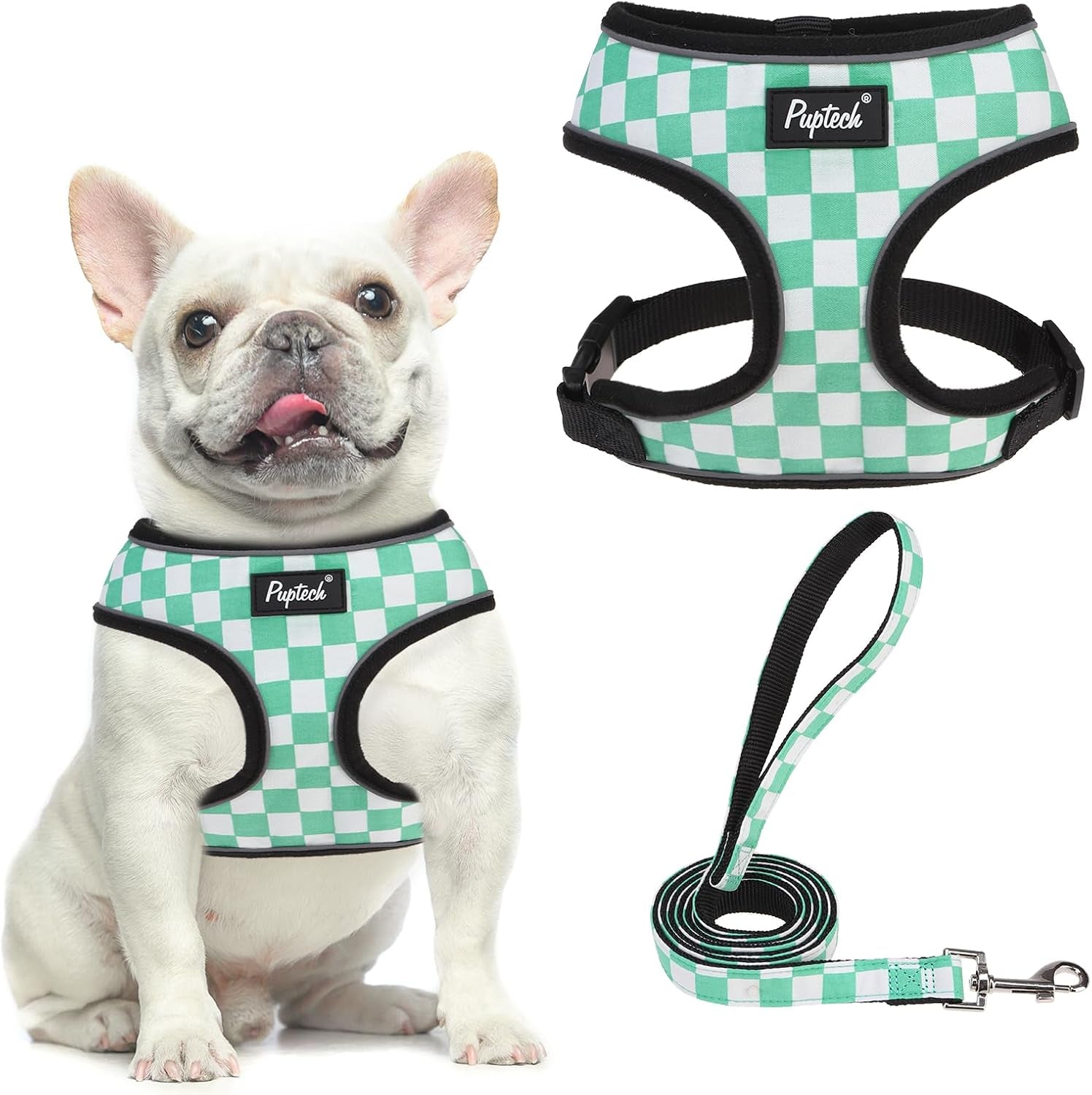 pupteck-soft-mesh-dog-harness-small-sized-and-leash-set-pet-puppy-cat-comfort-padded-vest-no-pull-harnesses-beige-s