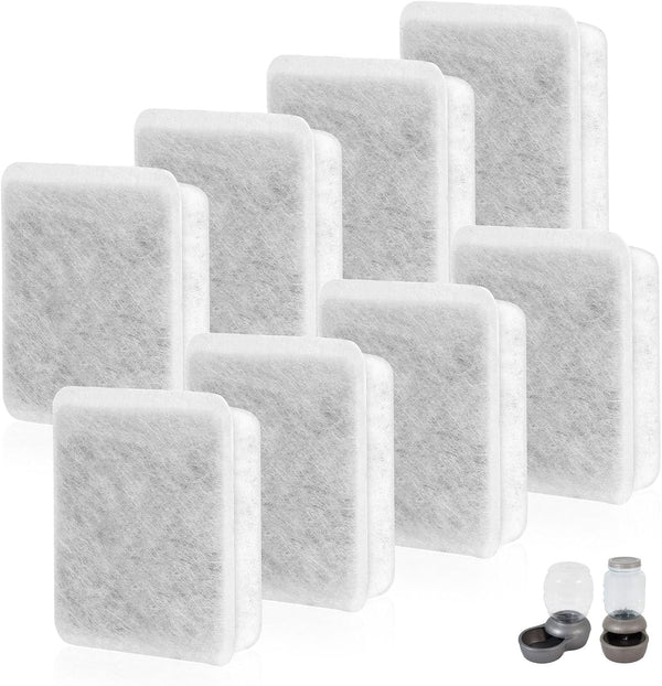 Pet Fountain Charcoal Water Filter Replacement, Dog Cat Water Bowl Filter Pet Water Filter Fit for Gravity Waterer Bowls Pack of 81