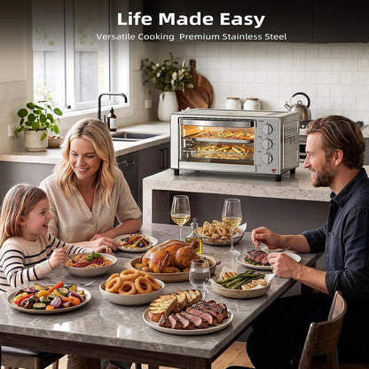 Air Fryer Toaster Oven, 1500W, 7-In-1 with Air Fry, Convection, Broil & Warm, 0.78 Cubic Feet, 60-Minute Timer, Stainless Steel6