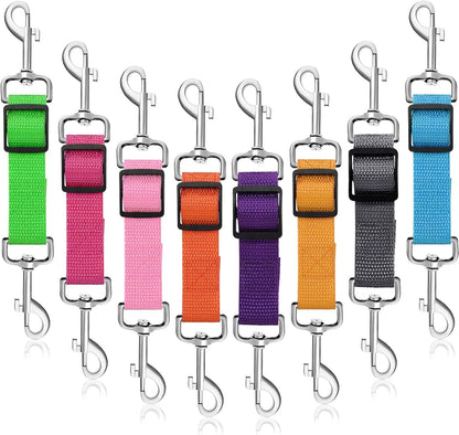 Saintrygo 8 Pieces Dog Collar Clip Prong Collar Safety Clip Adjustable Nylon Backup Harness Connector, Double Ended Backup Clasp for Dog Harness Pet(Cute Colors)7