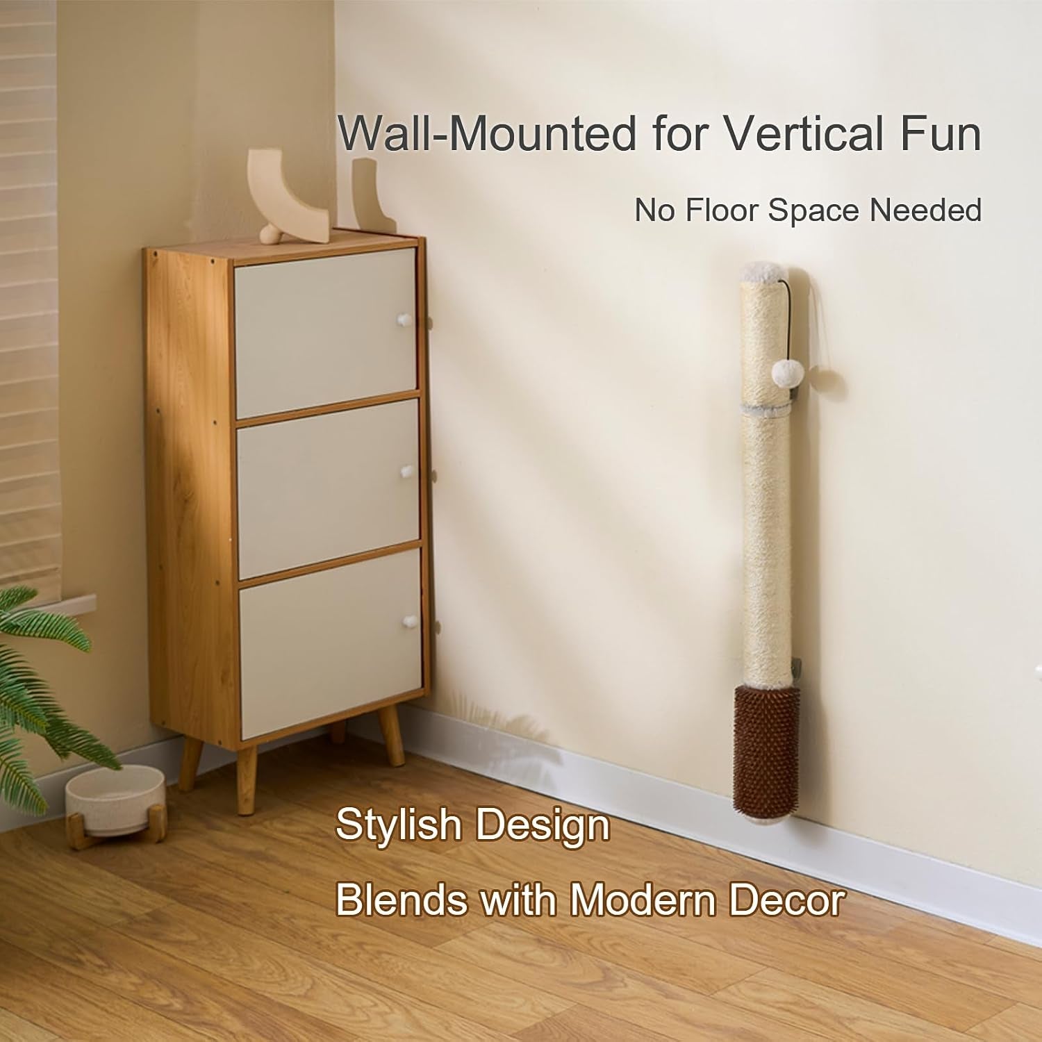 wall-mounted-cat-scratcher-34-extra-tall-vertical-sisal-scratching-post-for-large-cats-space-saving-wall-cat-scratcher-with-self-grooming-brush-hanging-ball-beige