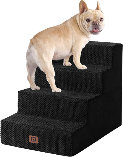 EHEYCIGA Dog Stairs for Bed 18" H, Dog 4-Steps for High Bed, Olive Green | Pet Steps for Small Dogs and Cats, Non-Slip Balanced Pet Ramp Indoor28