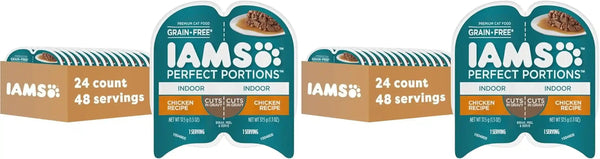 IAMS Perfect Portions Cuts in Gravy Wet Cat Food, Tuna & Salmon, 12 Count | Tuna & Salmon Cuts in Gravy, 2.6 Oz. Snap-Peel-Serve Twin Packs, Vitamin E Immune Support, Prebiotic Fiber, Made in USA13