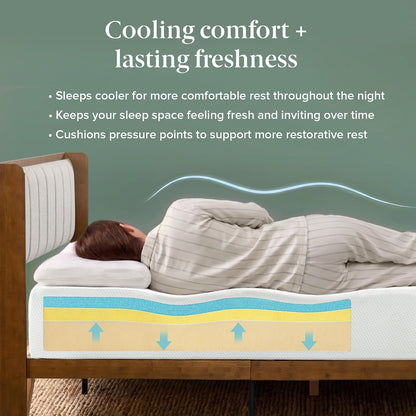 Zinus 10 Inch Queen Green Tea Cooling Memory Foam Mattress, Medium Feel | Refreshing & Cooling Sleep, Targeted Pressure Relief, Just-Right Medium Feel, Certipur-Us & OEKO-TEX Certified Materials8