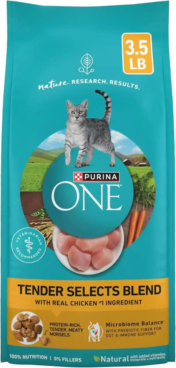 Purina ONE Natural Dry Cat Food, Tender Selects Blend with Real Chicken - 7 Lb. Bag15
