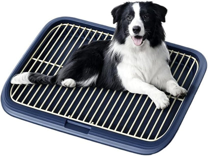 Dog Potty Tray Indoor Pet Pee Pad Holder for Small & Medium Dogs, Puppy Training Pad Holder, Pet Toilet Litter Box, Dog Bathroom Tray, Housebreaking Potty Supplies 17.72''Lx12.99''Wx1.97''H(Green)8