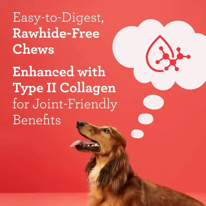 Dreambone Collayums Twists plus Collagen Chews for Dogs, 10 Count, Treat Your Dog to Rawhide-Free Chews Made with Chicken, Vegetables and Peanut Butter7