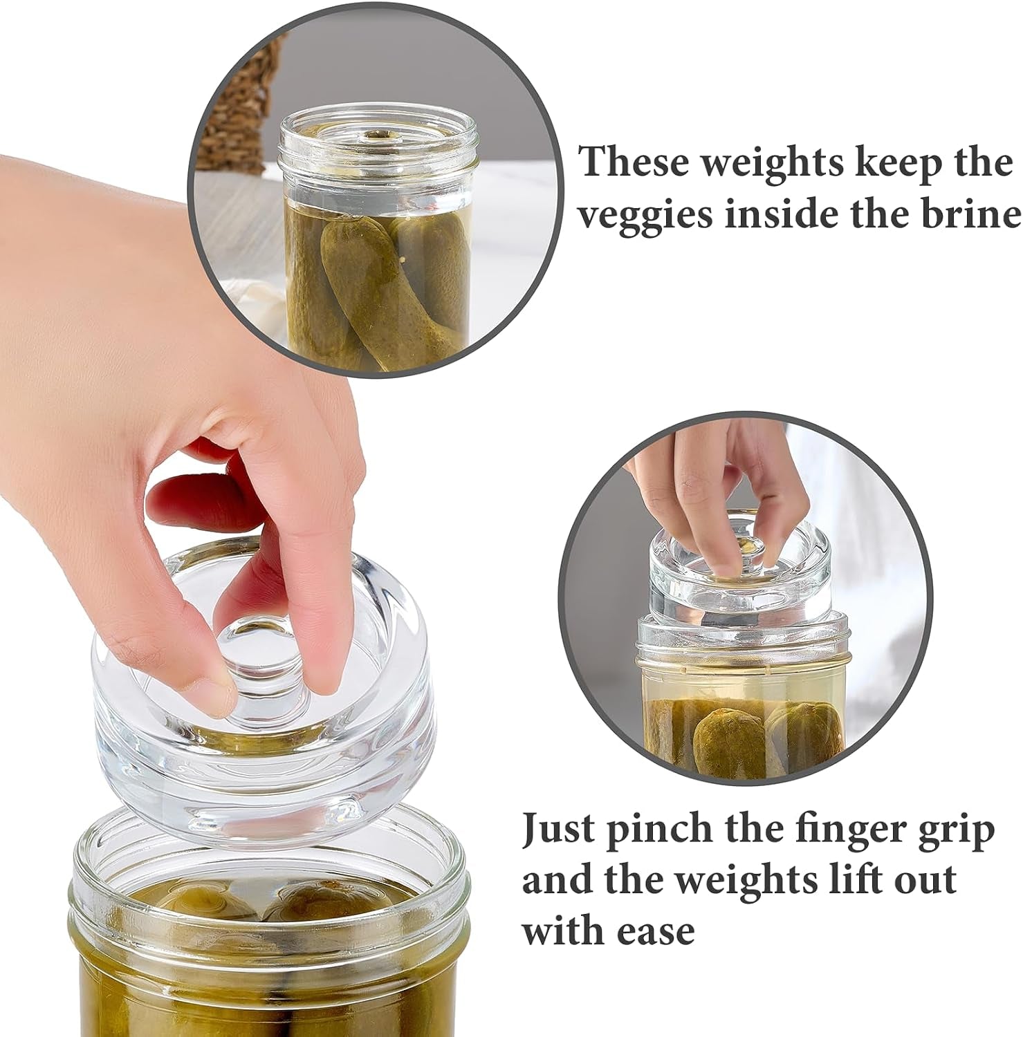 4-pack-of-fermentation-glass-weights-with-easy-grip-handle-for-great-wide-mouth-canning-mason-jars-pickling-sourkrout-kraut-glass-weight-fermentation-kit-with-easy-grip-handle-dishwasher-safe