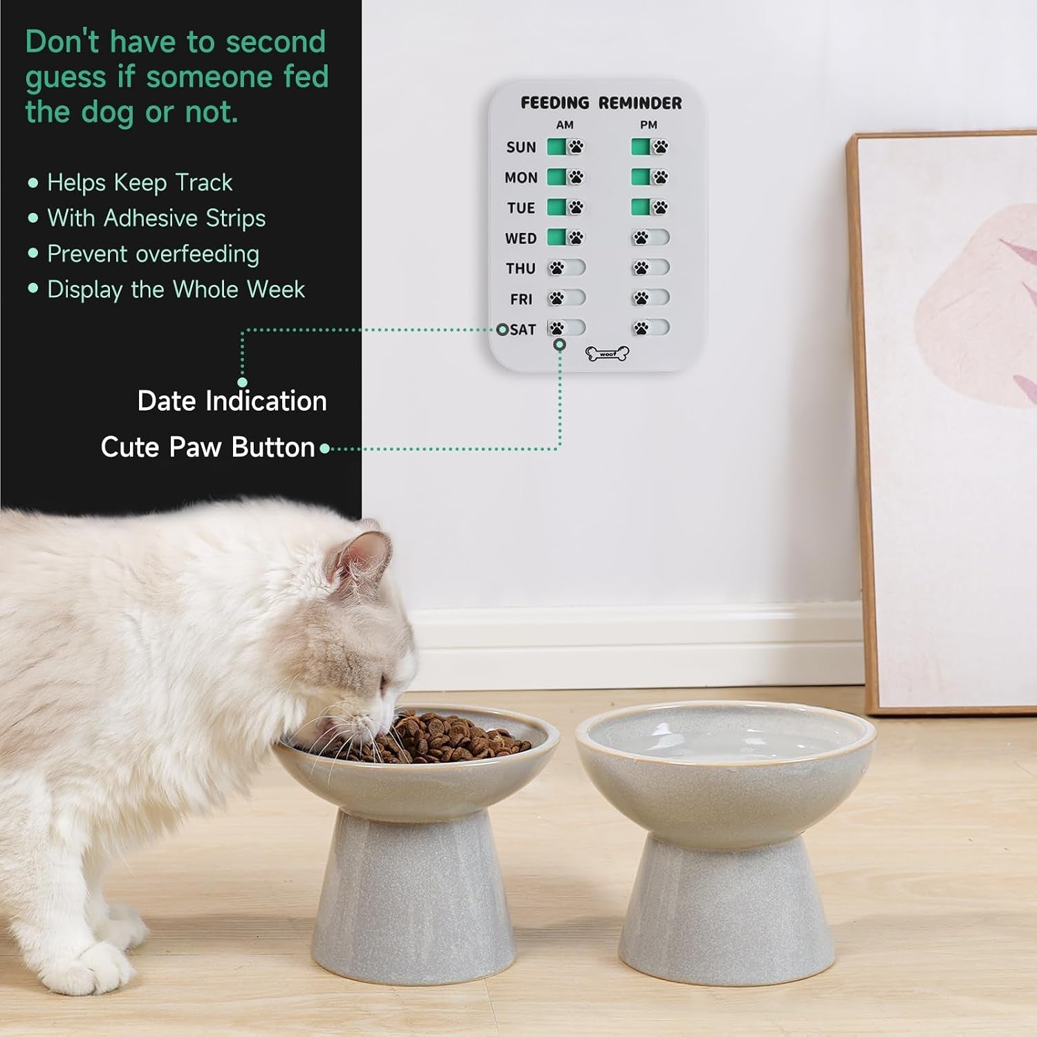 yauyik-dog-feeding-reminder-magnetic-reminder-sticker-am-pm-daily-indication-chart-feed-your-pets-fridge-magnets-and-double-sided-tape-helps-you-to-track-pet-feeding-medication-white