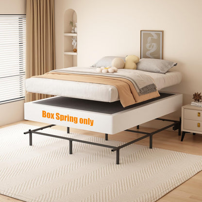 9 Inch Queen Box Spring, 3000Lbs Heavy Duty Metal Box Spring Queen Size Bed Base Mattress Foundation, Easy Assembly, Noise Free3