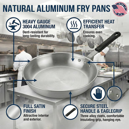 Eagleware Professional Natural Aluminum Fry Pan, 8-Inch2