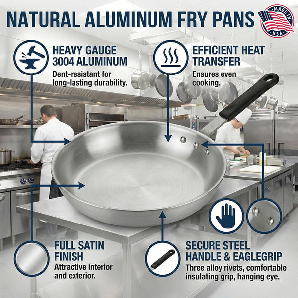 Eagleware Professional Natural Aluminum Fry Pan, 8-Inch2