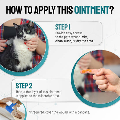 Dog Wound Care Ointment with Silver & Calendula for Scratches, Irritations, Bites – Feline & Canine Hot Spots Treatment in a Gel Form – Wound Antibiotic Ointment for Dogs & Cats – 2 Oz4