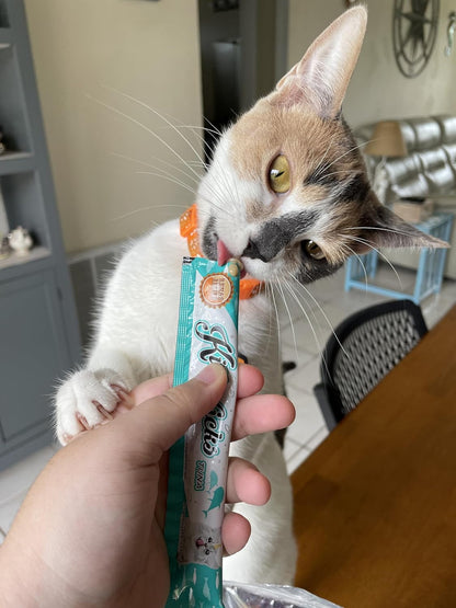 Rena'S Recipe Kitty Licks Lickable Cat Treats Variety Pack, 28 Tubes | Creamy Purée Cat Treats in 7 Delicious Flavors, Including Tuna and Chicken.2