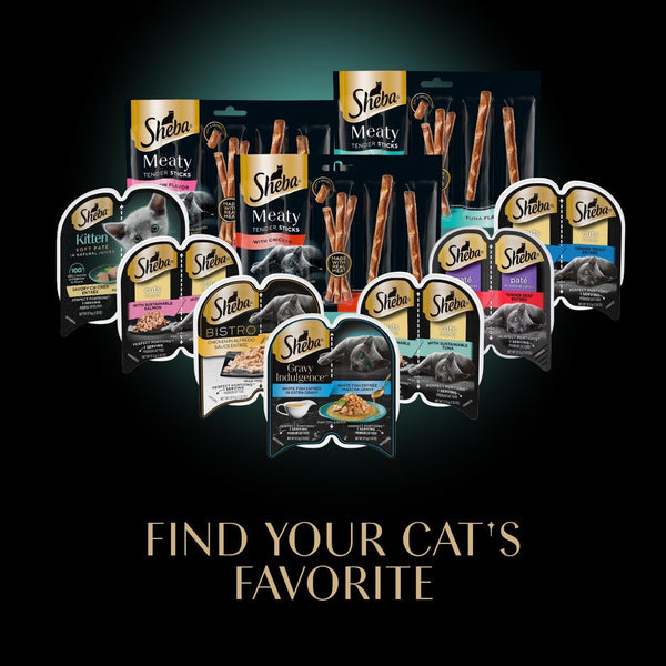 Sheba Premium Puree Lickable Cat Treats, Chicken, Salmon & Tuna, 24 Count | Grain-Free, Real Meat, Squeezable Tubes, No Corn/Wheat/Soy, No Artificial Flavors, Creamy Texture, 0.49 Oz. Tubes8