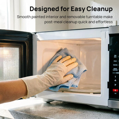 Countertop Microwave Oven 1000 Watts, Digital Ovens 1.1 Cu. Ft with 10 Power Levels, 6 One-Touch Presets, Express Cooking, Eco Mode, Child Lock, Easy Clean, Large Capacity, Black7