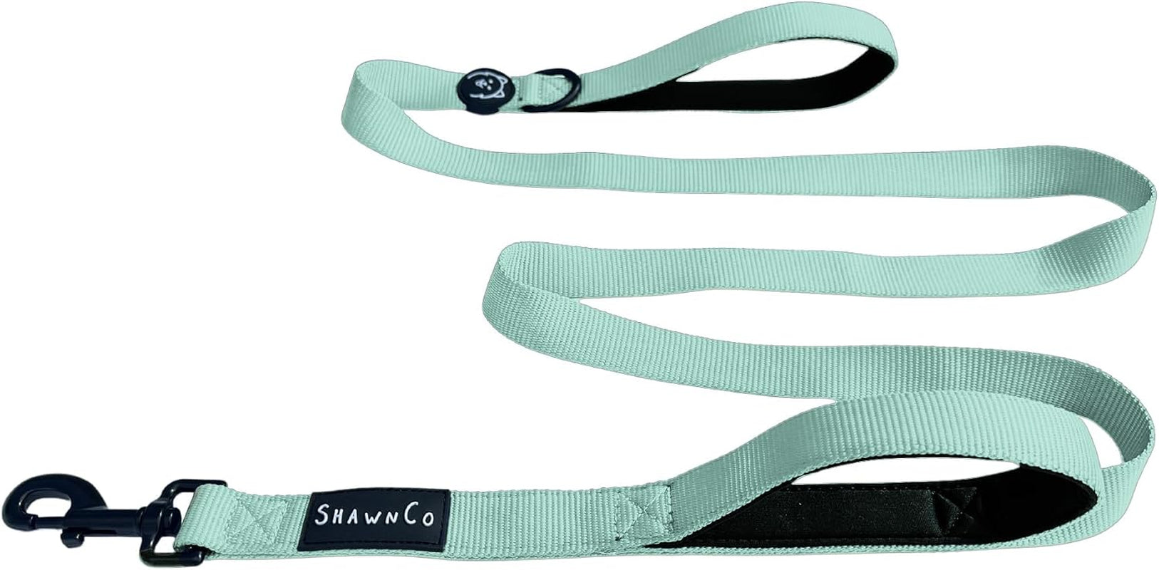 shawnco-dream-walk-dog-leash-premium-nylon-pet-leash-with-soft-neoprene-handle-for-small-medium-and-large-dogs-icy-lilac-m-l-6ft-w-2-handles