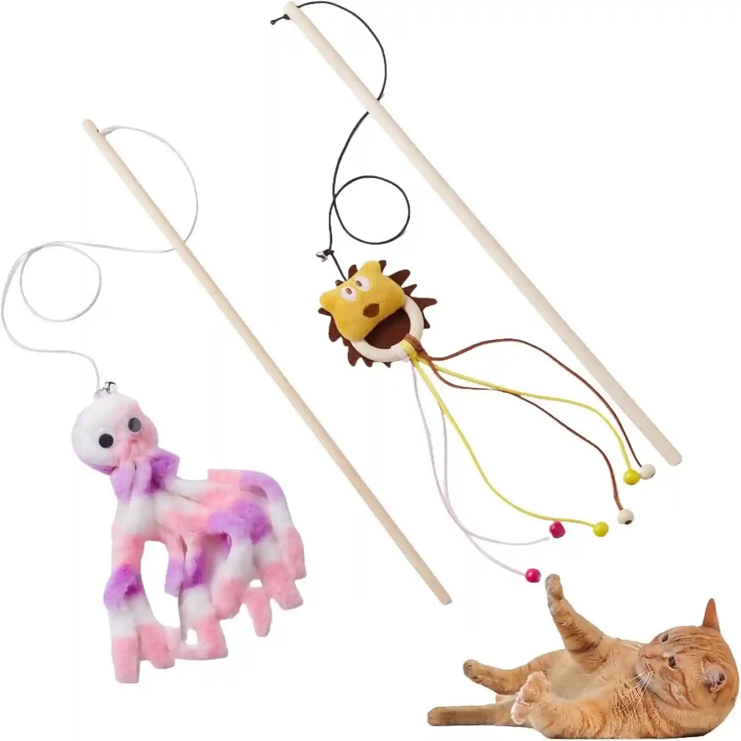 nowfresh-cat-wand-toy-set-2-pcs-interactive-cat-teaser-wands-with-cute-bee-mouse-designs-equipped-with-bells-and-streamers-to-captivate-your-cat-s-attention
