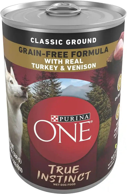 Purina ONE Classic Ground Chicken and Brown Rice Entree Adult Wet Dog Food - (Pack of 12) 13 Oz. Cans22