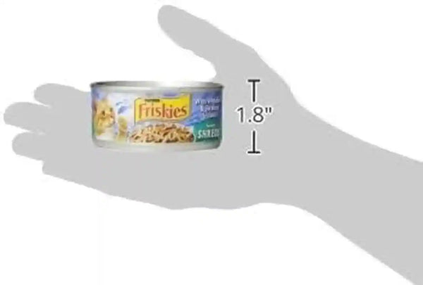 Purina Friskies Wet Cat Food, Shreds with Whitefish & Sardines in Sauce - (Pack of 24) 5.5 Oz. Cans3