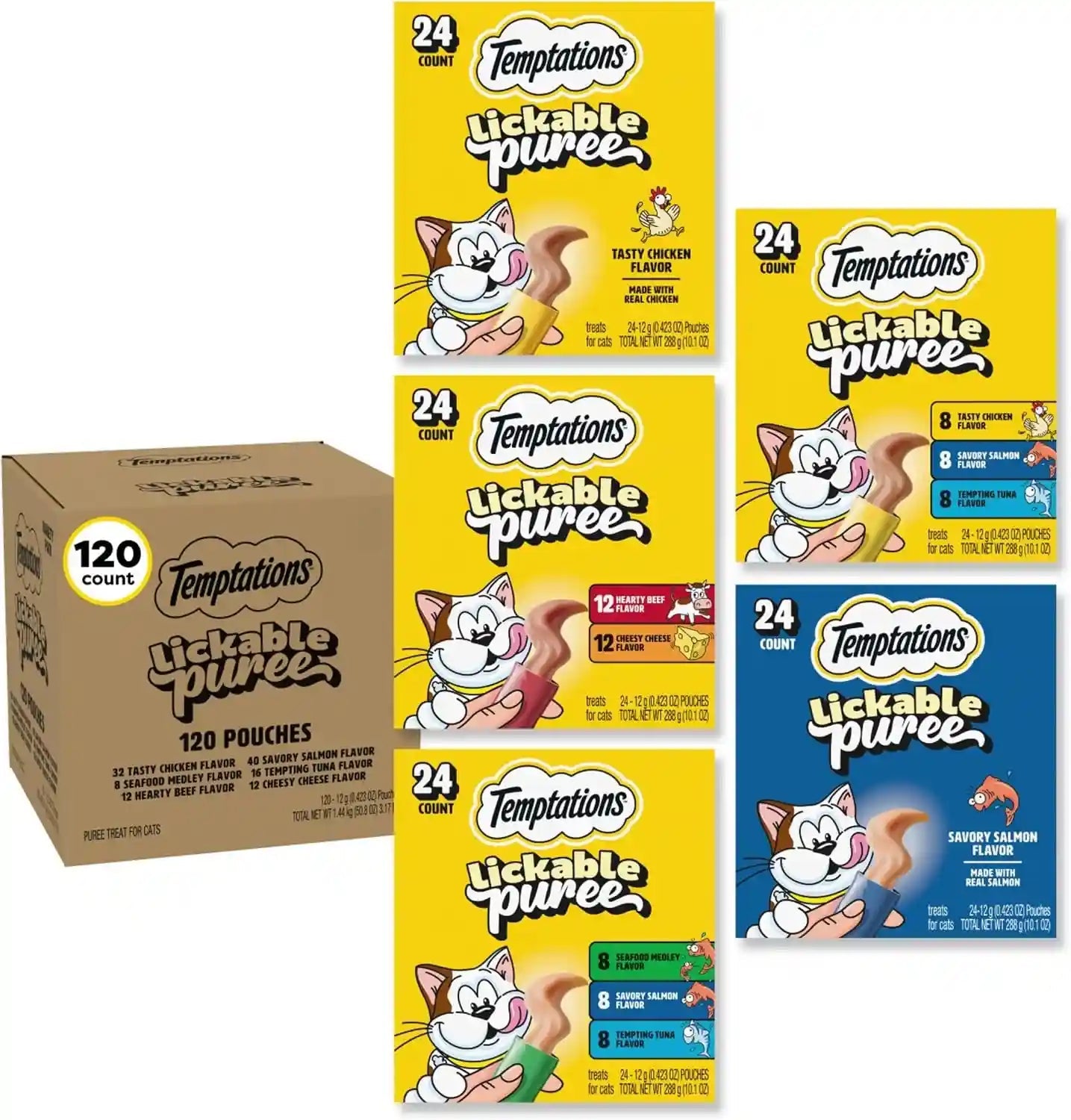 temptations-creamy-puree-cat-treats-beef-chicken-salmon-tuna-48-count-beef-salmon-chicken-tuna-under-15-cal-tube-no-added-sugar-or-fillers-senior-friendly-meal-topper-or-hand-feed