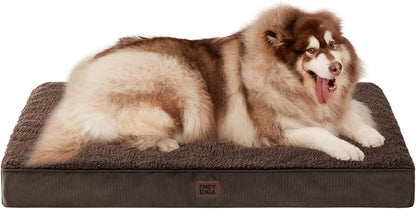 EHEYCIGA Orthopedic Dog Bed Large with Removable Washable Cover,Grey,41X27 | Egg Crate Foam Support,Durable Oxford Fabric,Non-Slip Bottom,Machine Washable,Soft Waterproof Plush Pet Bed Mat for Crate17
