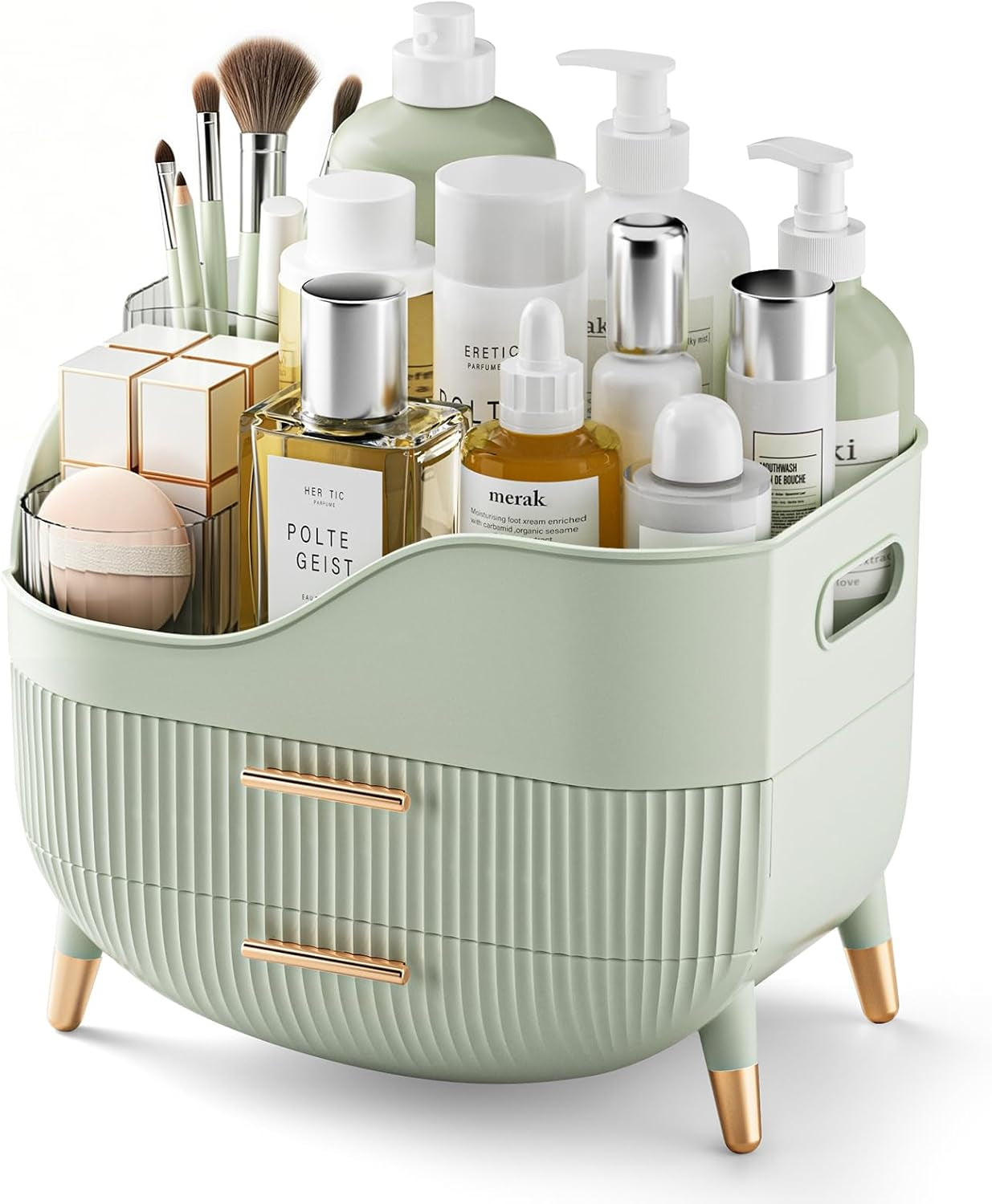 makeup-organizer-with-drawers-green-skincare-organizer-for-vanity-storage-box-with-handle-large-cosmetic-display-case-for-dresser-bathroom-countertop
