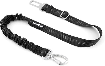Dog Seat Belt for Car, Car Harness with Locking Aluminum Hook | Adjustable Reflective Nylon Seatbelt with Elastic Bungee, Travel Safety Restraint, for Small Medium Large Dogs, Light Blue13