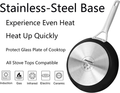 8.5 Inch Small Nonstick Frying Pan with Lid, Egg Omelet Skillet | Non Toxic, Even Heating, Easy Clean, Dishwasher & Oven Safe, Suitable for Gas & Electric & Induction Stoves, PFOA & PFAS Free9