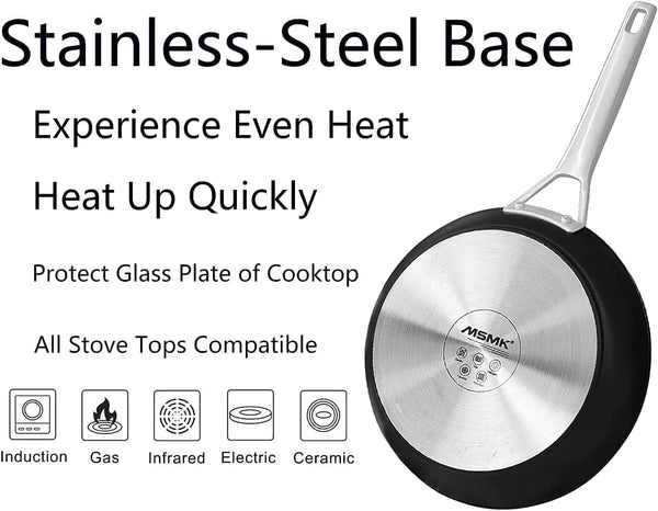8.5 Inch Small Nonstick Frying Pan with Lid, Egg Omelet Skillet | Non Toxic, Even Heating, Easy Clean, Dishwasher & Oven Safe, Suitable for Gas & Electric & Induction Stoves, PFOA & PFAS Free9