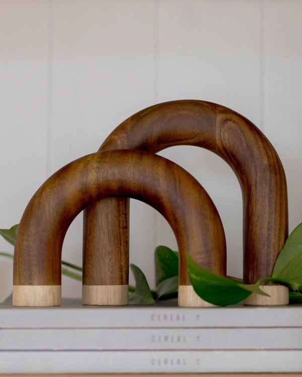 Wood Arch Decorative Objects - Book Shelf Decor Aesthetic, Modern Coffee Table Decor, Home Décor Accents, Wood Sculpture, Shelf Decorations, Bookshelf Decorations, Bookcase Decorative Items1