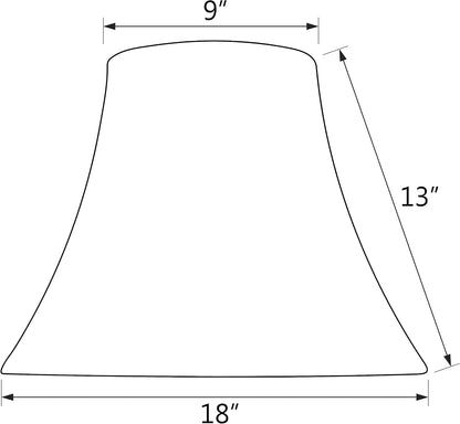 30026A Transitional Bell Shape Spider Construction Lamp Shade in Flaxen, 9" Top X 18" Bottom X 13" Slant Height4