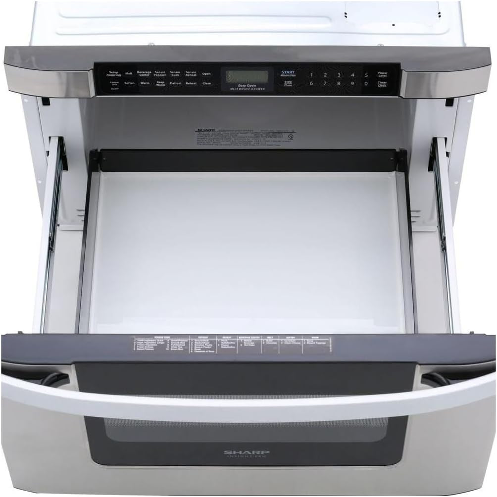 sharp-kb6524psy-24-in-1-2-cu-ft-built-in-microwave-drawer-oven-1-2-cubic-feet-950-watt-angled-touch-control-panel
