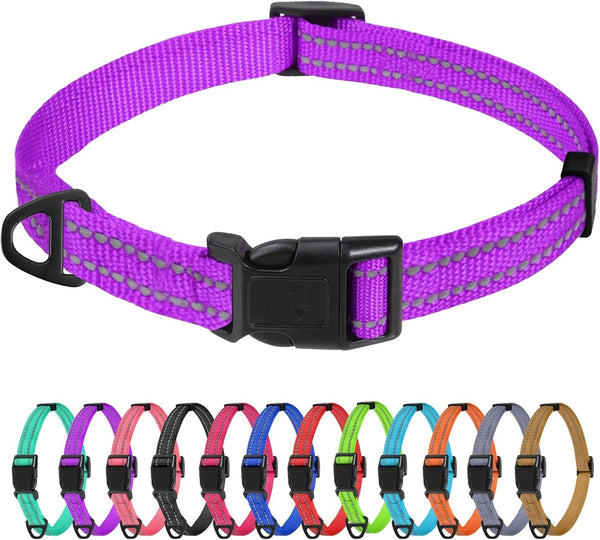 Tagme Small Dog Collar, Reflective Puppy Collar, Sky Blue, 3/8" Width | Lightweight, Nylon Collar for Puppies, Chihuahua, Yorkie & Teacup Dogs 5-15 Lbs, Reflective for Evening Walks, 12 Colors26