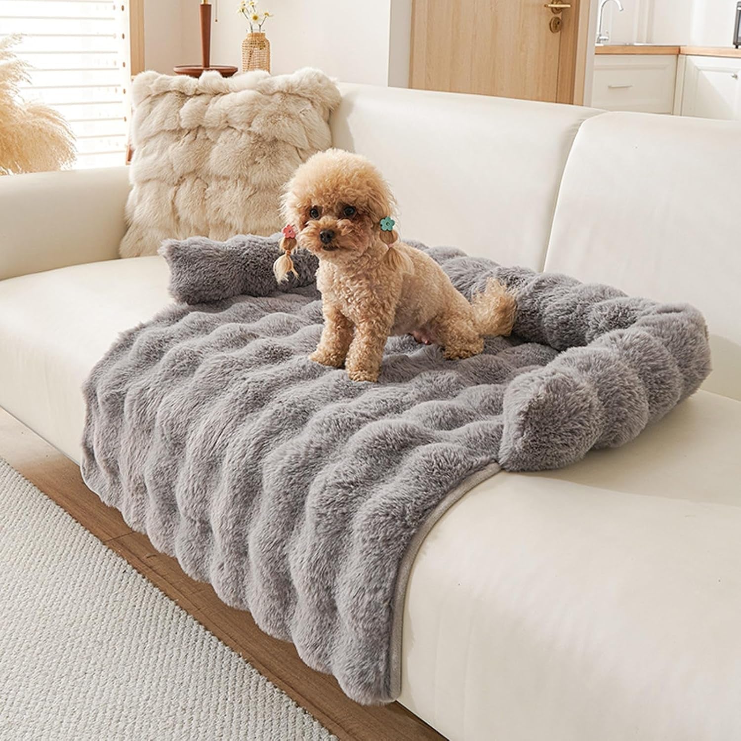 calming-dog-bed-for-couch-29-5-x-29-5-inch-non-slip-rabbit-velvet-dog-sofa-mat-for-furniture-protector-perfect-for-small-medium-dogs-and-cats-khaki-medium