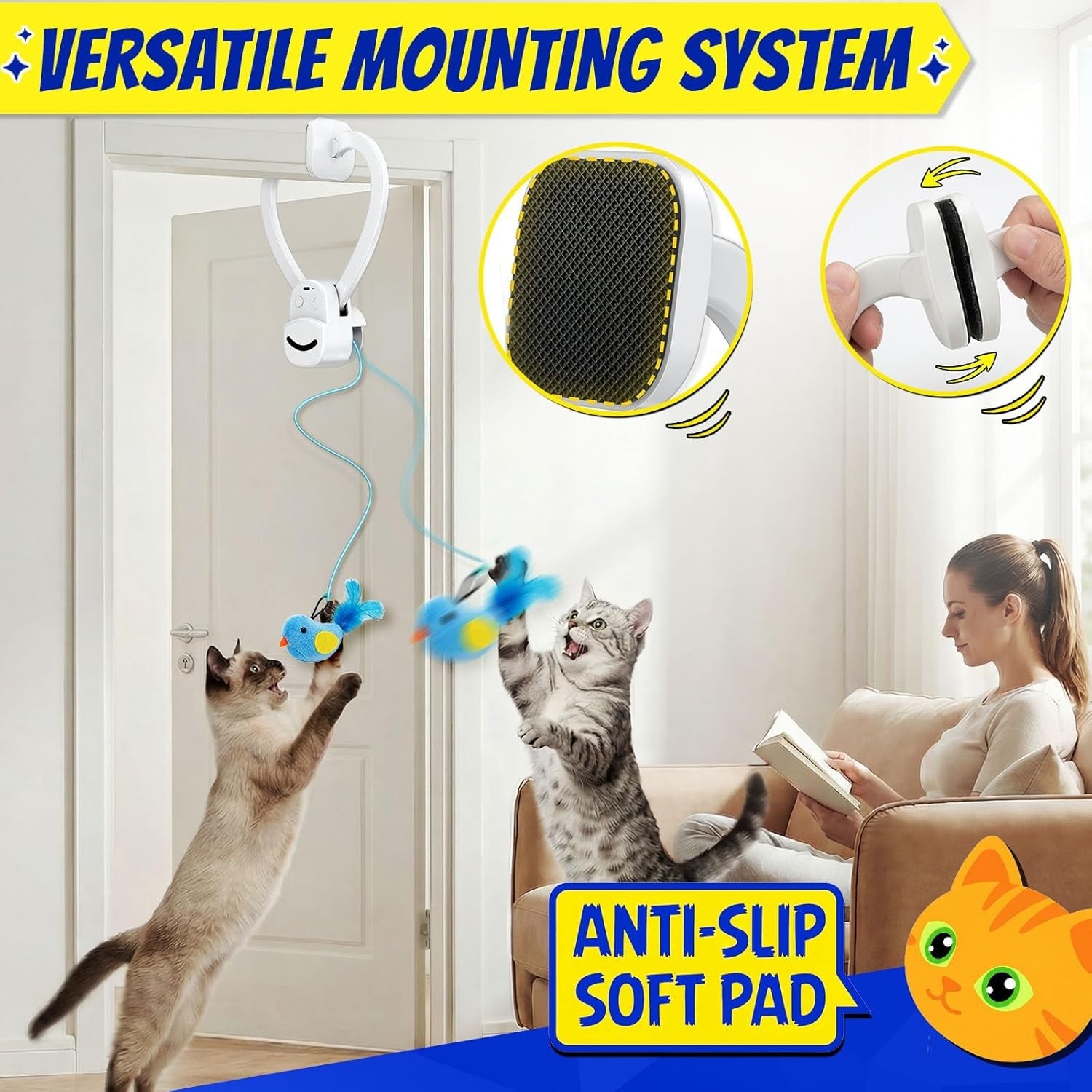 catpick-interactive-doorway-cat-toy-no-adhesive-clip-on-for-indoor-cats-automatic-retractable-bird-and-mouse-motion-with-8-minute-auto-play-touch-to-wake-response-usb-charging-2-birds-1-mouse