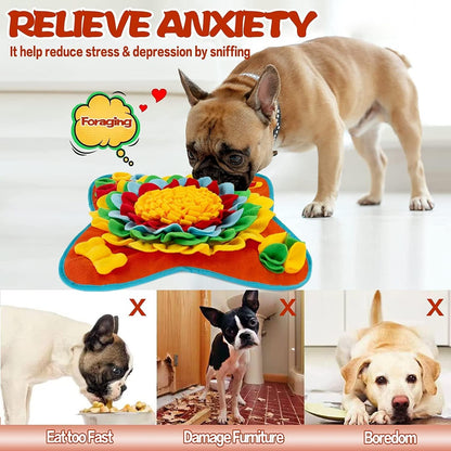 Snuffle Mat for Dogs Pet Treats Feeding for Small Medium Breed Dogs Non-Slip Interactive Dog Puzzle Toys Encourages Natural Foraging Skills4