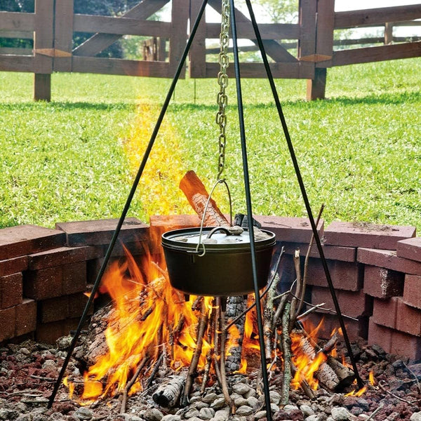 Steel Adjustable Camp Cooking Tripod, 60 Inches, Black | Adjustable Steel Campfire Cooking Tripod for Suspending Dutch Ovens & Pots or Cookware over an Open Flame6