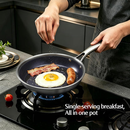 3Pcs,Stainless Steel Pots and Pans Set Non Stick Ceramic Cookware Set,1.5Qt+7.87In Non-Toxic Kitchen Cooking Set, Compatible Gas,Induction Dishwasher Safe (PFOS, PFOA Free) 3PCS Set5