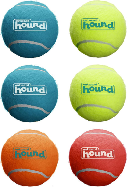 Outward Hound Squeaker Ballz – Squeaky Tennis Balls for Dogs under 50 Lbs, Interactive Dog Toy for Fetch & Training, Medium (2.5"), 4‑Pack12