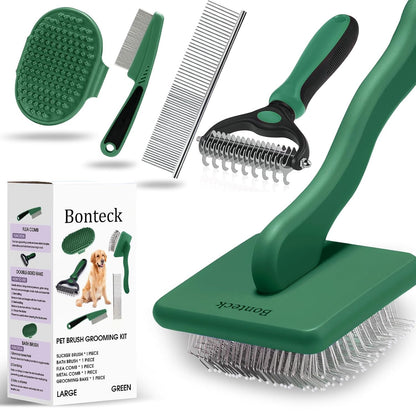 Bonteck Dog Slicker Brush for Dogs Grooming Kit 5PCS Long Haired Doodles | Goldendoodles Poodles, Skin Friendly Deshedding, Comb and Rake, Removes Undercoat, Professional Detangling, Large, Purple10