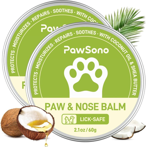 Pawsono Lick-Safe Dog Paw & Nose Balm with Coconut Oil | All-Natural Dog Paw Protector against Hot Pavement & Sand, Great for Dogs Who Hate Dog Booties or Shoes (2.1 Oz / 60 G)10