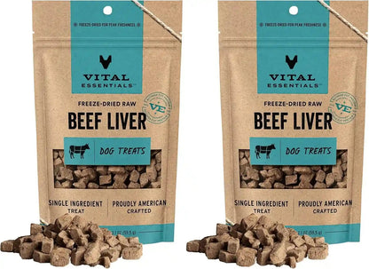 Vital Essentials Freeze Dried Dog Treats | Beef Liver, Single Ingredient | Premium Quality | Grain Free Training Treats for Dogs, 2.1 Oz Bag13